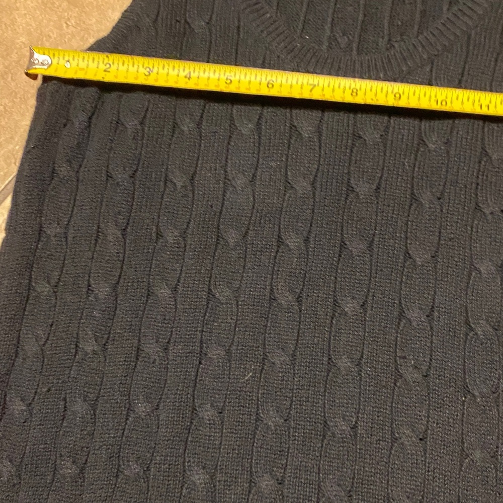 GAP Elegant Black Knit Sleeveless Top Longer Length Medium Tall Spring Summer - Picture 7 of 8
